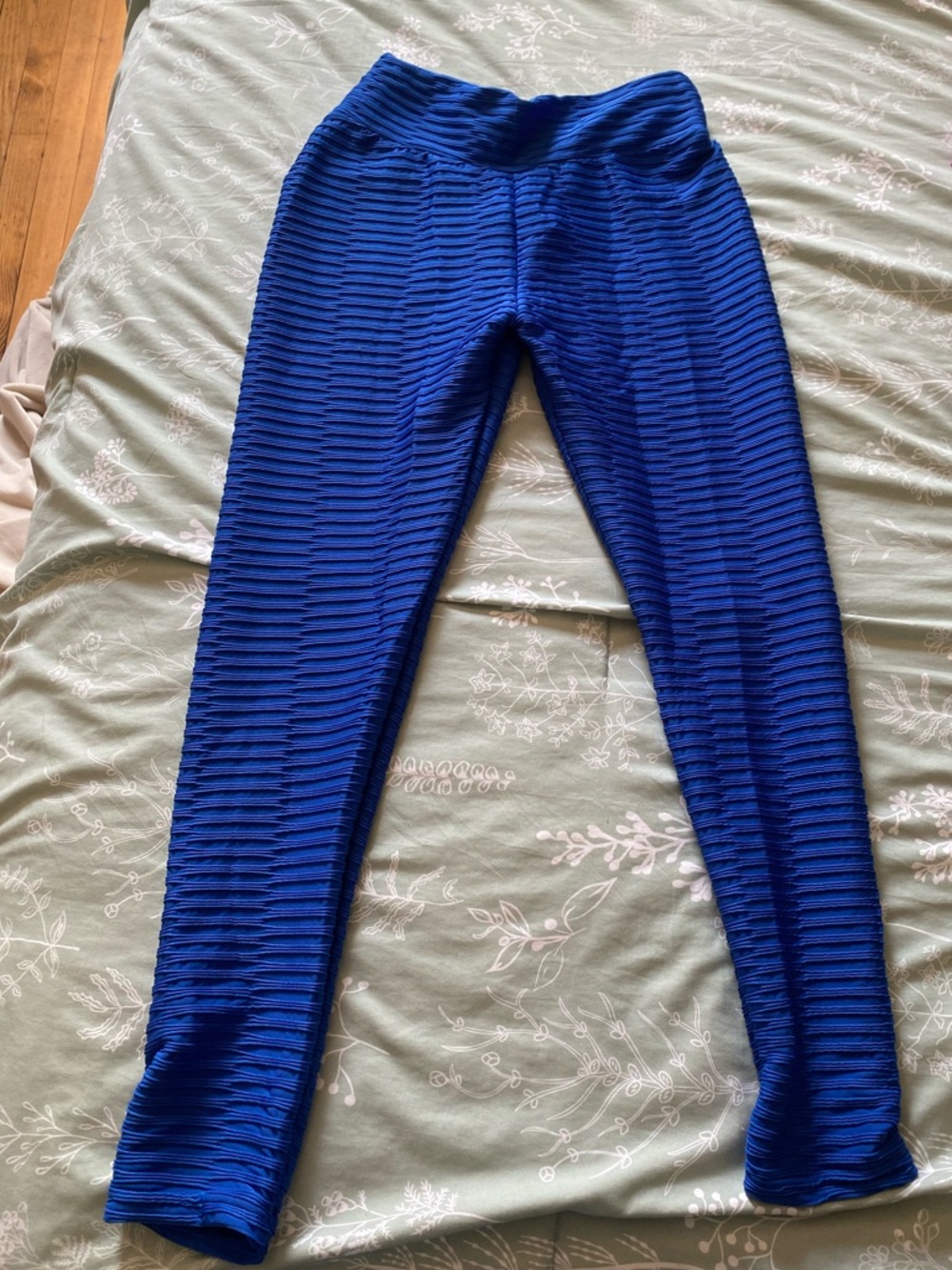 Ruched Royal Blue Leggings